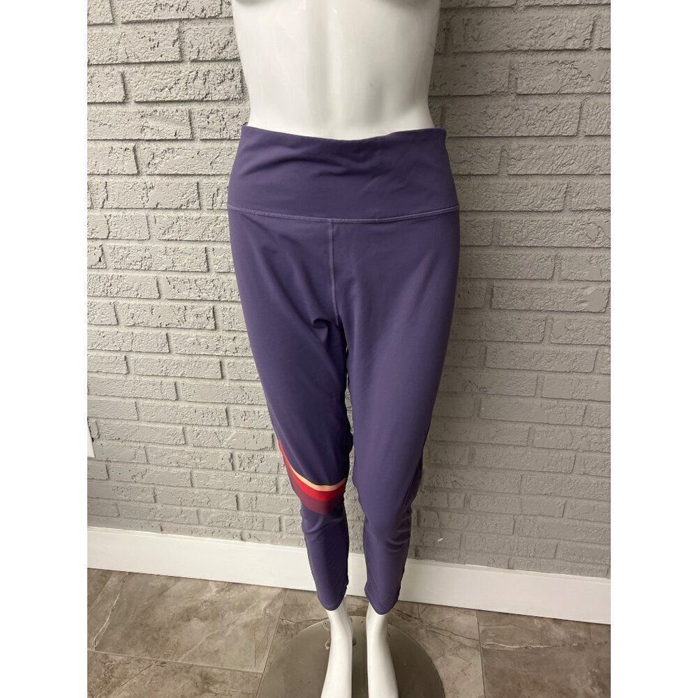 FabFitFun Women Purple Leggings with Stripes Size 2XL